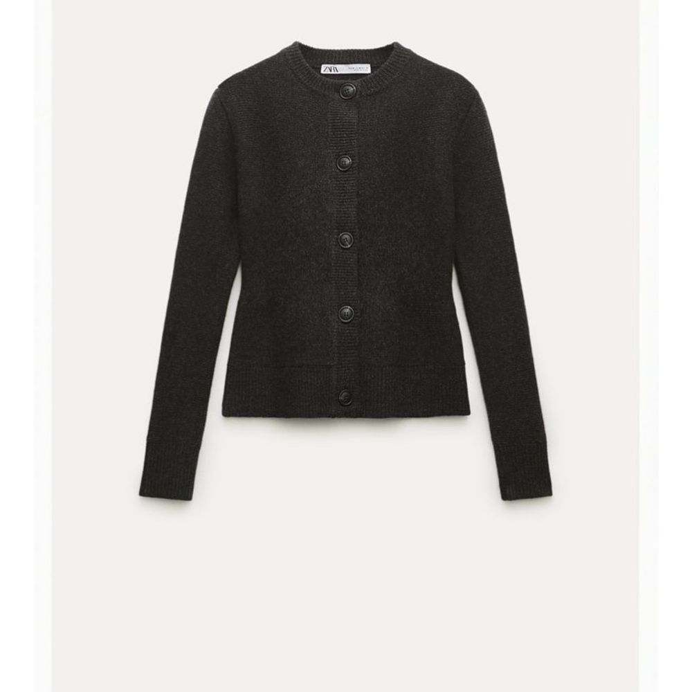 Zara fitted 100% wool cardigan